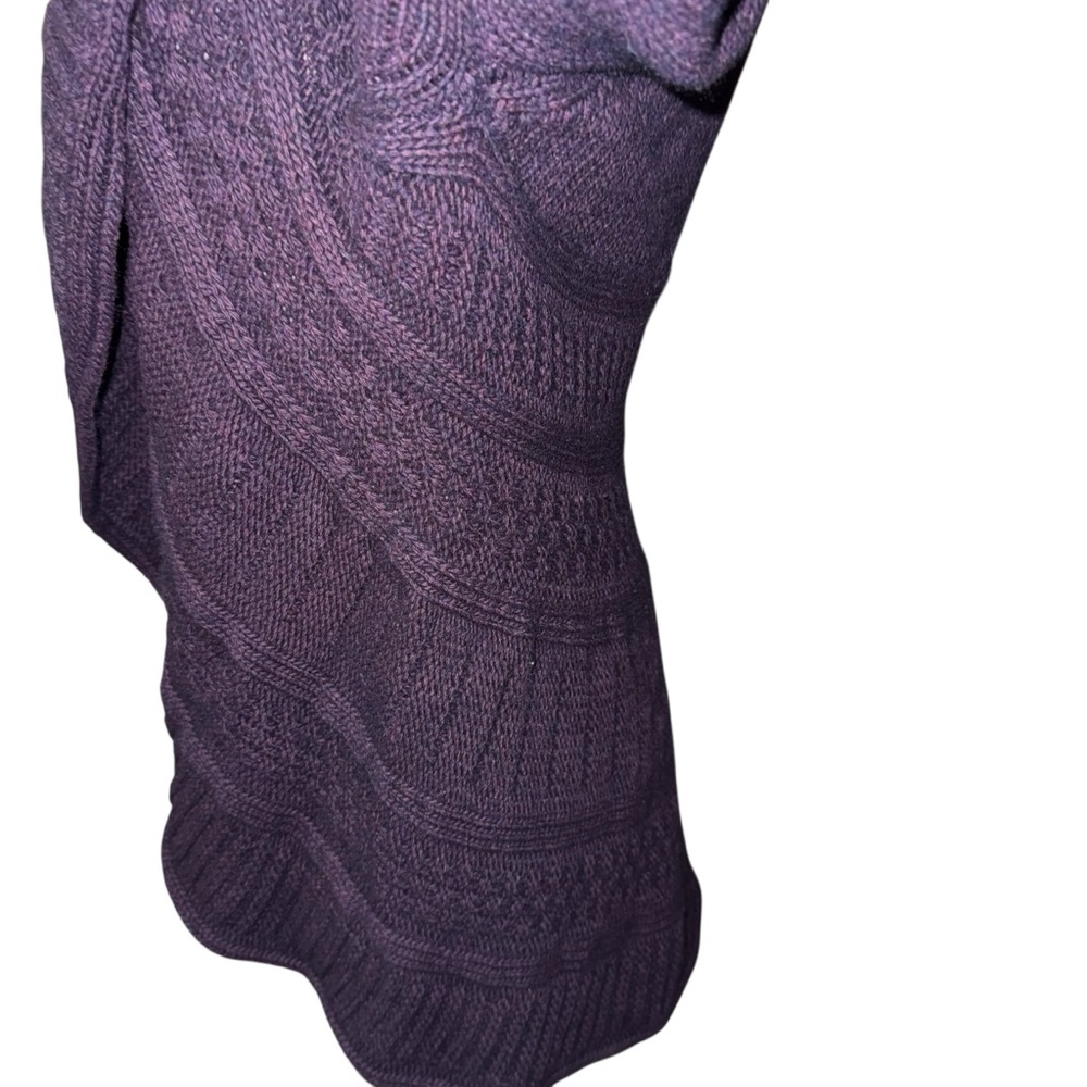 Autumn Cashmere Deep Purple Open Front Draped Cardigan Sweater Sz Medium - Picture 4 of 9
